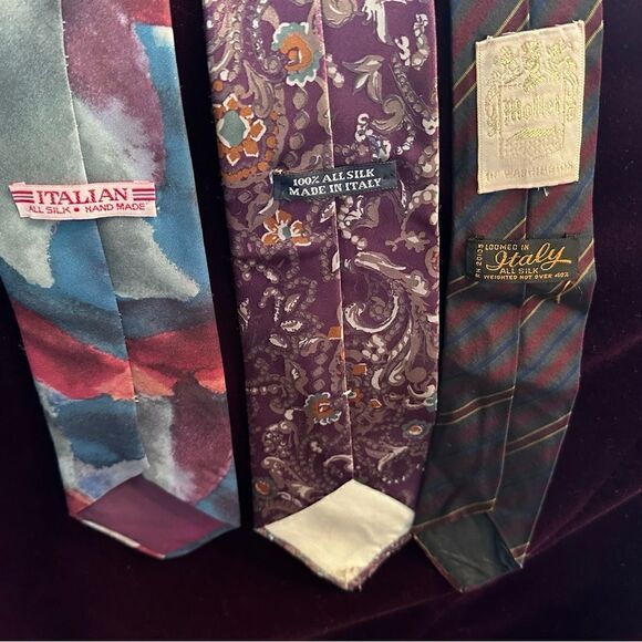 Set of 3 ties - 100% silk ties - Picture 2 of 5